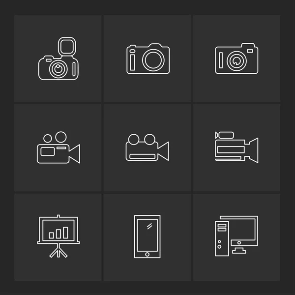 Conjunto Varios Iconos Aplicaciones Tema Ilustraciones Vectores — Archivo Imágenes Vectoriales