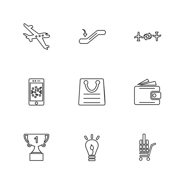 Conjunto Varios Iconos Aplicaciones Tema Ilustraciones Vectores — Vector de stock