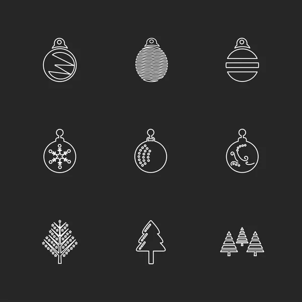 Weihnachten Web Icons Vektorillustration — Stockvektor