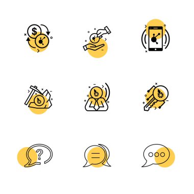 iş yaratıcı düz tasarım simgeler vektör koleksiyonu