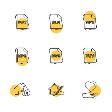 çeşitli tema app simgeler, vektör çizimler set