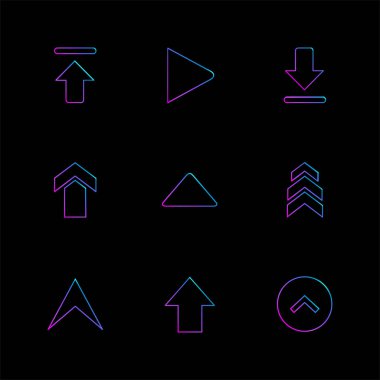 oklar yön işaretçiler yaratıcı simgeler ayarla, düz özel koleksiyon vektör