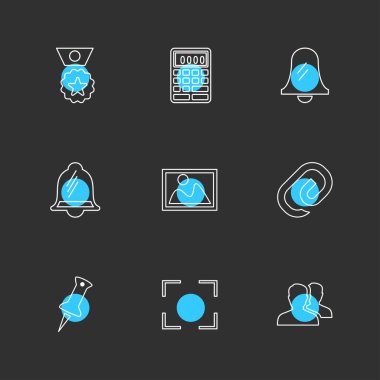 çeşitli tema app simgeler, vektör çizimler set