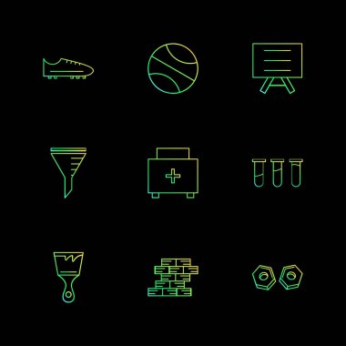 çeşitli tema app simgeler, vektör çizimler set