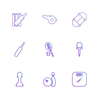 çeşitli tema app simgeler, vektör çizimler set