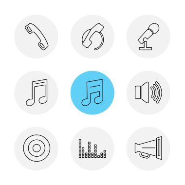 çeşitli tema app simgeler, vektör çizimler set