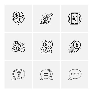 iş yaratıcı düz tasarım simgeler vektör koleksiyonu