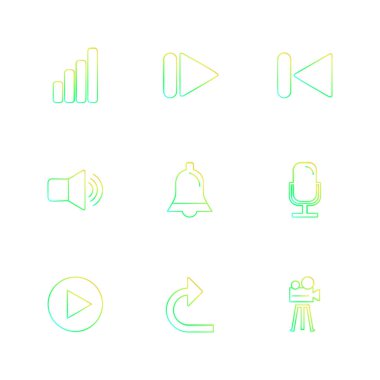 minimalist düz vektör app simgeleri beyaz arka plan üzerinde 