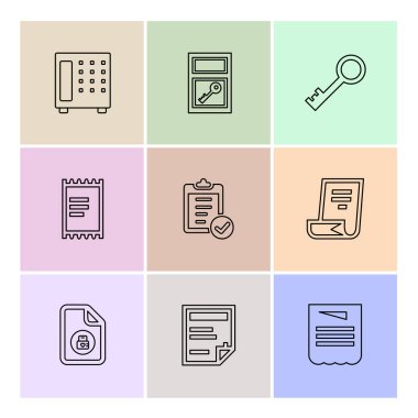 çeşitli tema app simgeler, vektör çizimler set