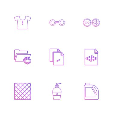 minimalist düz vektör app simgeleri beyaz arka plan üzerinde