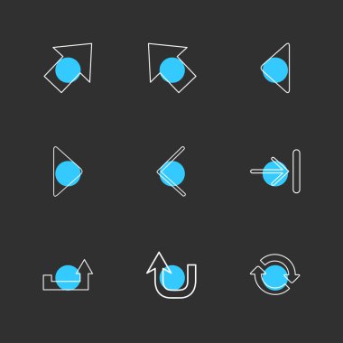 çeşitli tema app simgeler, vektör çizimler set