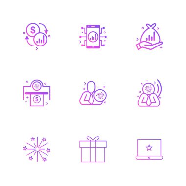 iş yaratıcı düz tasarım simgeler vektör koleksiyonu