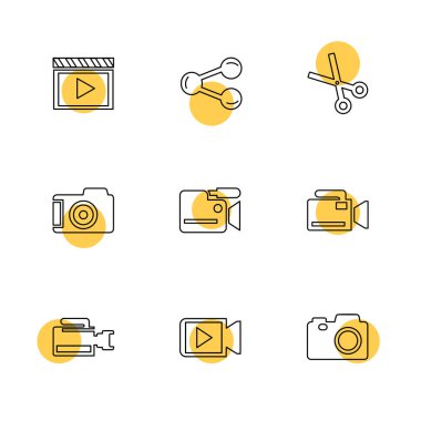 Beyaz arka plan üzerinde izole minimalist düz vektör app simgeleri