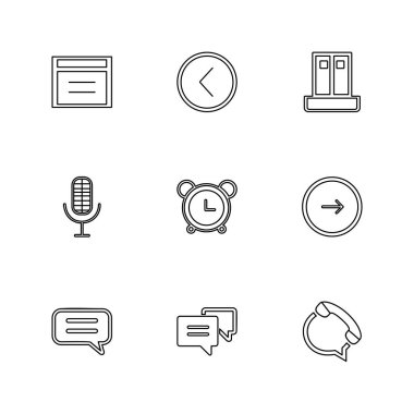 çeşitli tema app simgeler, vektör çizimler set