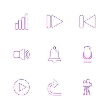 minimalist düz vektör app simgeleri beyaz arka plan üzerinde 