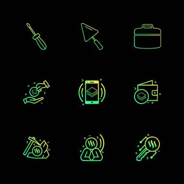 iş yaratıcı düz tasarım simgeler vektör koleksiyonu