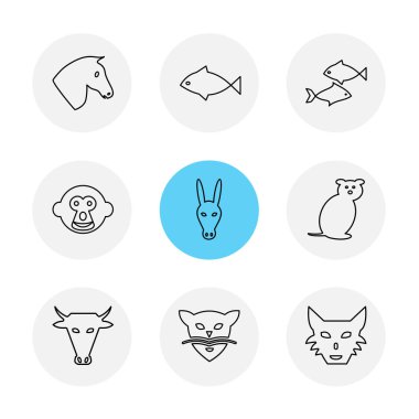 çeşitli tema app simgeler, vektör çizimler beyaz arka plan üzerinde set