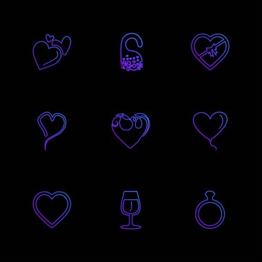 çeşitli tema app simgeler, vektör çizimler set