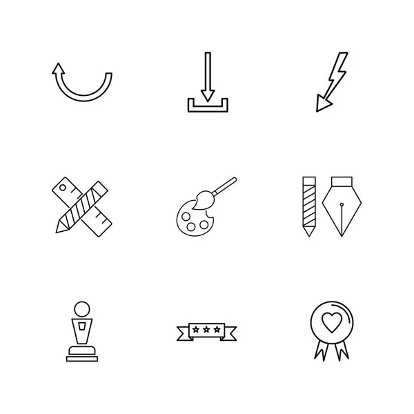 Conjunto Varios Iconos Aplicaciones Tema Ilustraciones Vectores — Vector de stock