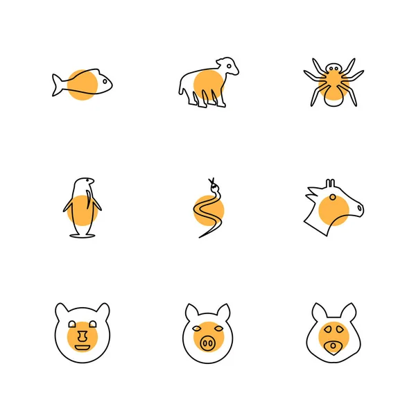 Ensemble Diverses Icônes Thème App Illustrations Vectorielles — Image vectorielle