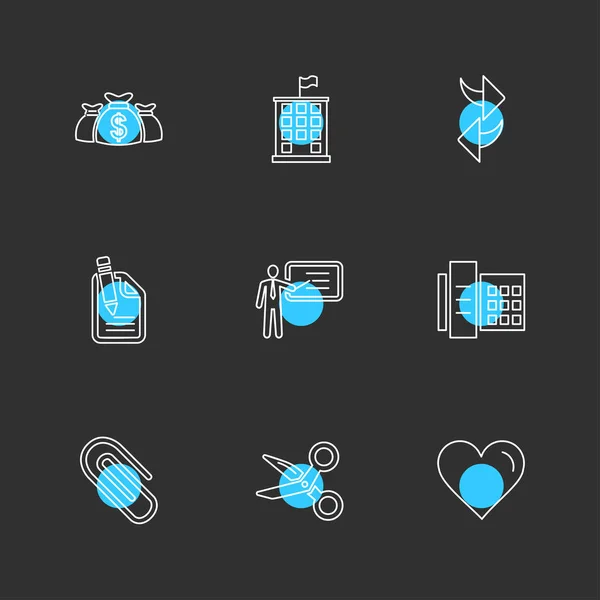 Különböző Téma Alkalmazás Ikonok Vektoros Illusztráció — Stock Vector