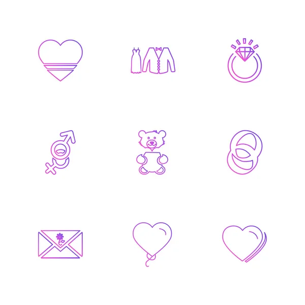 Conjunto Varios Iconos Aplicaciones Tema Ilustraciones Vectores — Vector de stock