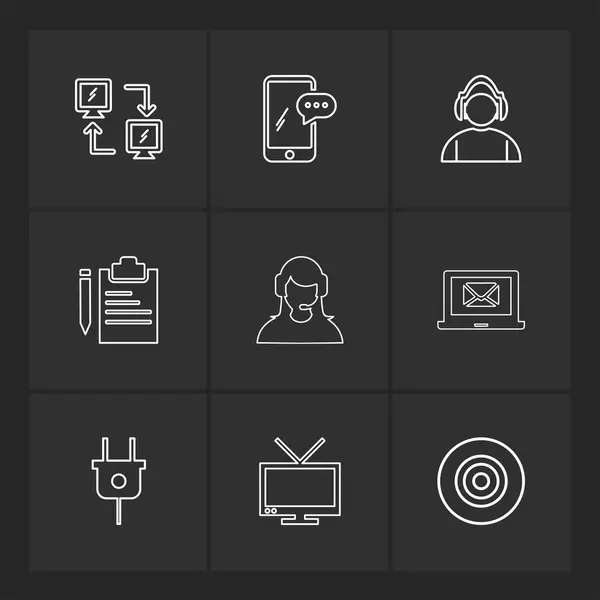 Vector Collection Business Creative Flat Design Icons — Stock Vector