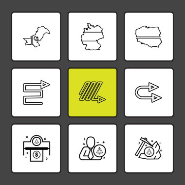 iş yaratıcı düz tasarım simgeler vektör koleksiyonu