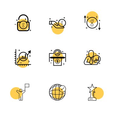 iş yaratıcı düz tasarım simgeler vektör koleksiyonu