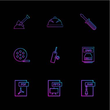 çeşitli tema app simgeler, vektör çizimler set