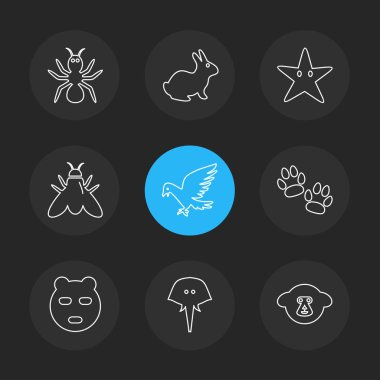 çeşitli tema app simgeler, vektör çizimler set