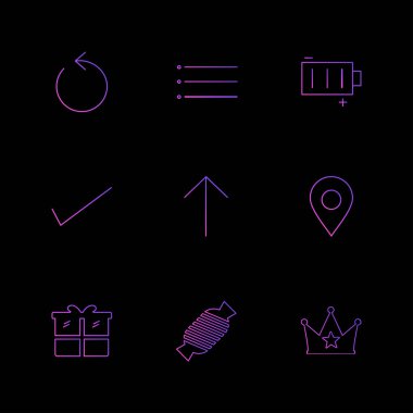 çeşitli tema app simgeler, vektör çizimler set