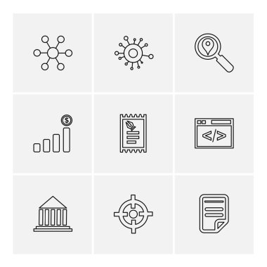 iş yaratıcı düz tasarım simgeler vektör koleksiyonu