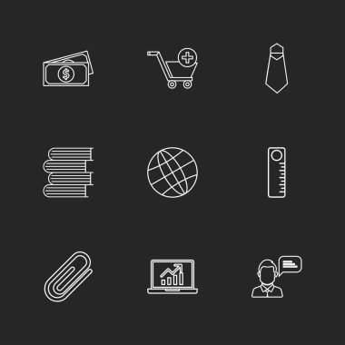 çeşitli tema app simgeler, vektör çizimler set