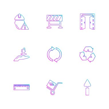 Beyaz arka plan üzerinde izole minimalist düz vektör app simgeleri