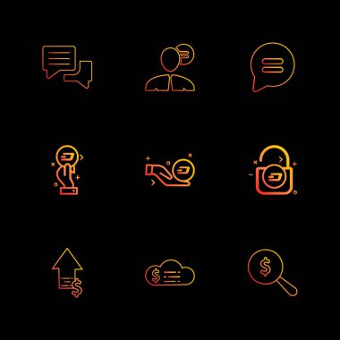 iş yaratıcı düz tasarım simgeler vektör koleksiyonu