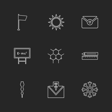 çeşitli tema app simgeler, vektör çizimler set