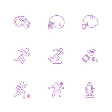 çeşitli tema app simgeler, vektör çizimler set