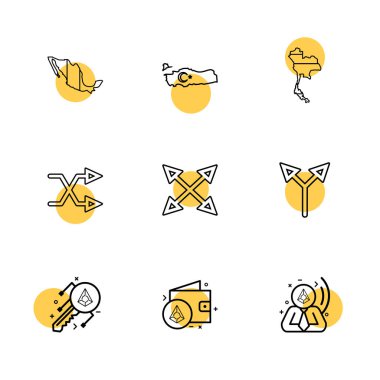 iş yaratıcı düz tasarım simgeler vektör koleksiyonu