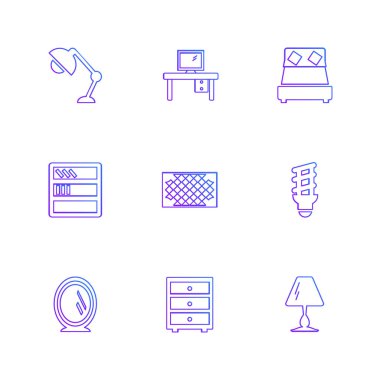 minimalist düz vektör app simgeleri beyaz arka plan üzerinde 