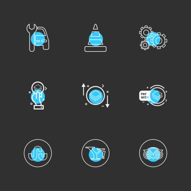 iş yaratıcı düz tasarım simgeler vektör koleksiyonu