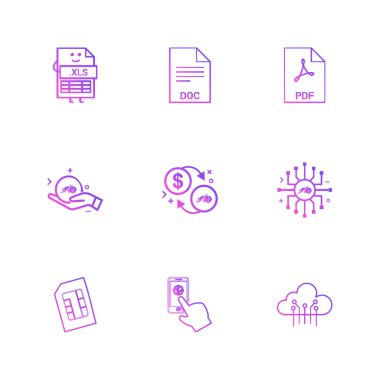 iş yaratıcı düz tasarım simgeler vektör koleksiyonu