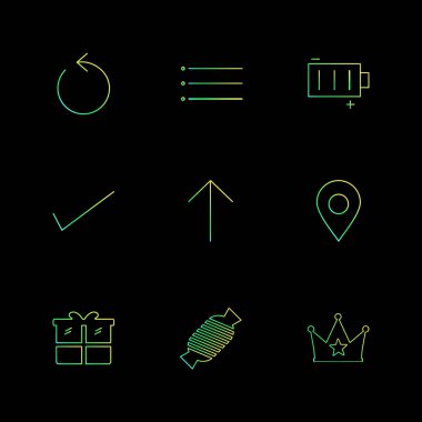 çeşitli tema app simgeler, vektör çizimler set