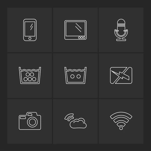 Set Various Theme App Icons — Stock Vector