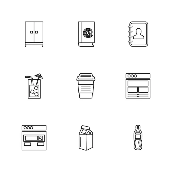 Conjunto Varios Iconos Aplicaciones Tema Ilustraciones Vectores — Vector de stock