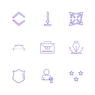 Beyaz arka plan üzerinde izole minimalist düz vektör app simgeleri