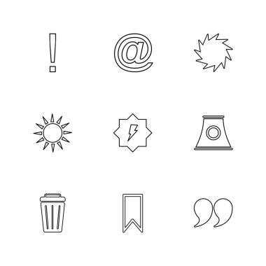 çeşitli tema app simgeler, vektör çizimler set