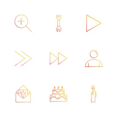 oklar yön işaretçiler yaratıcı simgeler ayarla, düz özel koleksiyon vektör