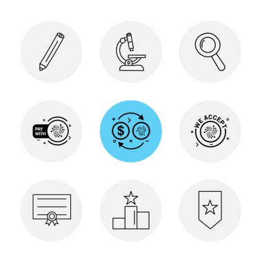 iş yaratıcı düz tasarım simgeler vektör koleksiyonu