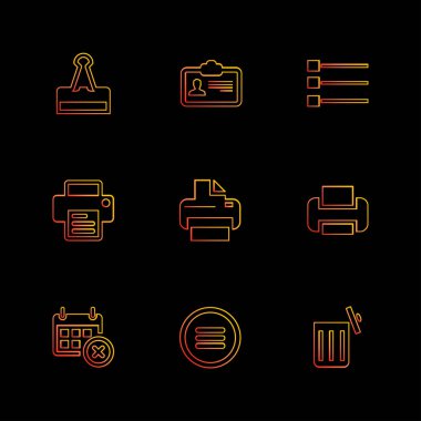 çeşitli tema app simgeler, vektör çizimler set